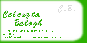 celeszta balogh business card